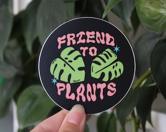 friend to plants | monstera 3" vinyl sticker