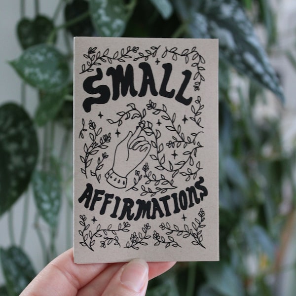 small affirmations mini zine | illustrated mini zine