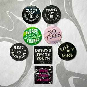 trans punk 4 sticker bundle | 2&quot; vinyl decals
