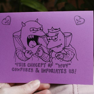 what is wuv valentine futurama valentine's day card dark purple