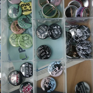 SMALL 1 inch pin-back buttons punk, queer, lgbtqia, body positive, trans, nonbinary image 7