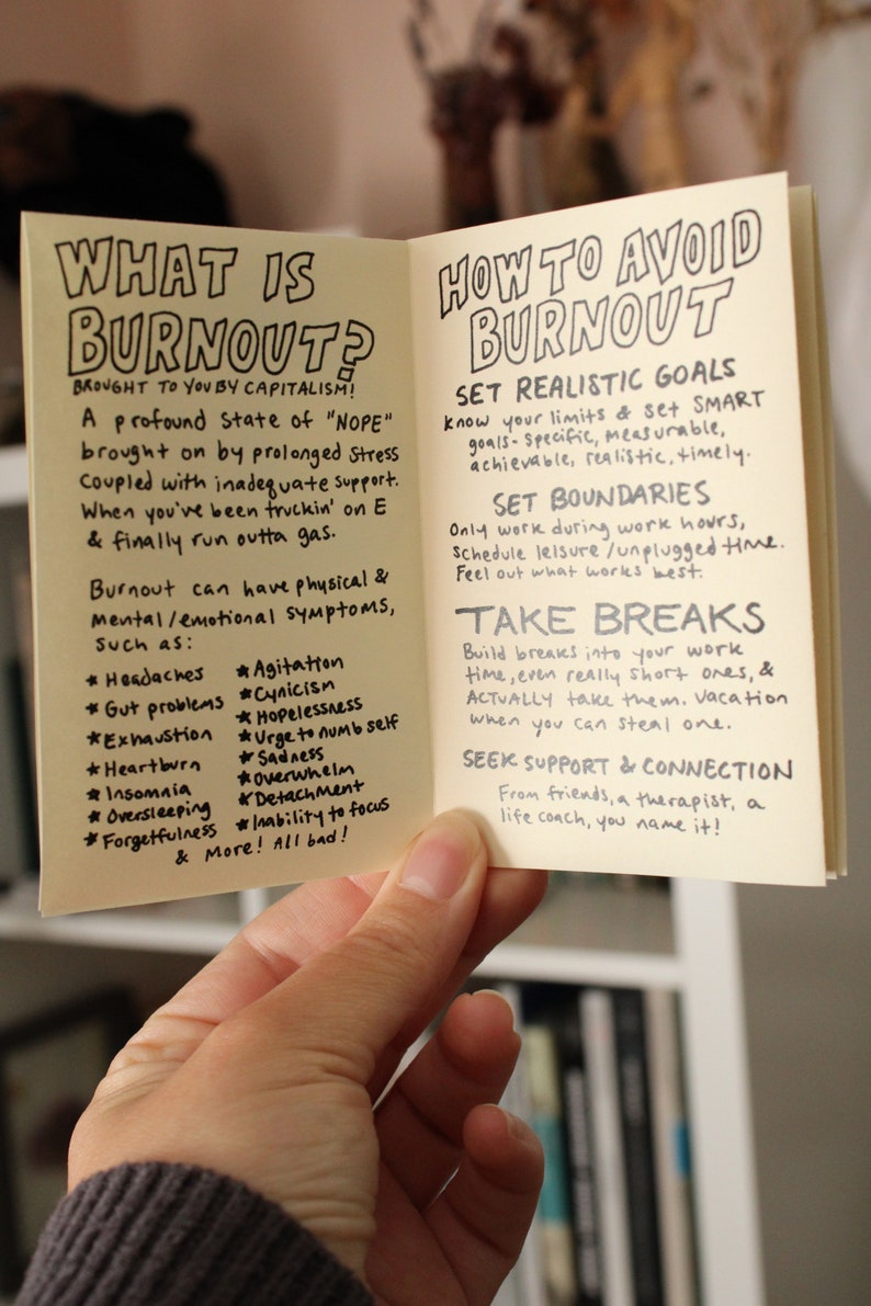 burnout protection mini zine & worksheet image 2