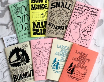 choose 4 zines! | illustrated mini zine bundle