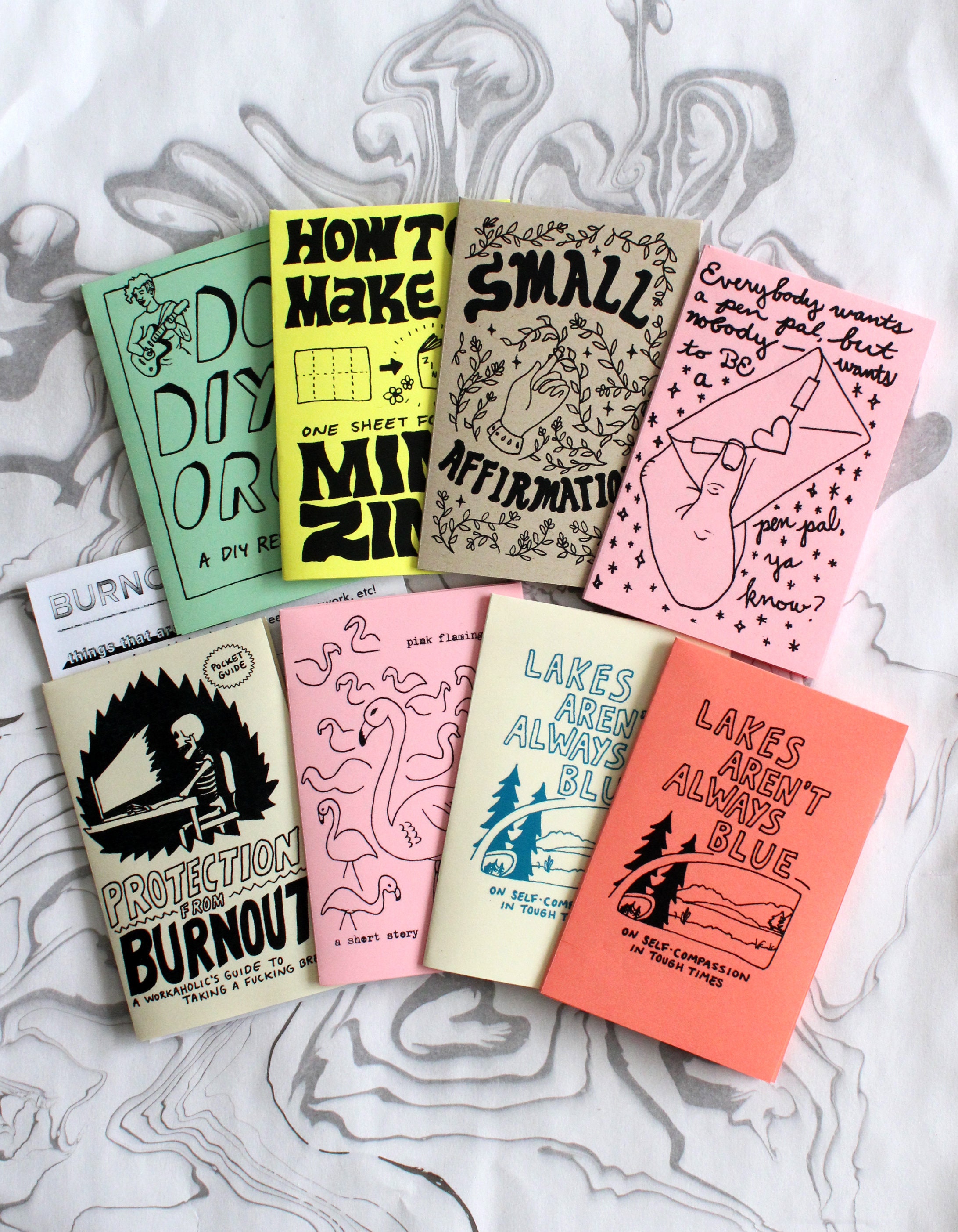 Choose 4 zines illustrated mini zine bundle - Etsy 日本