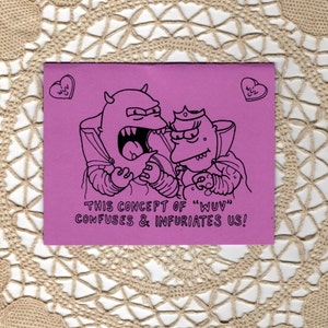 what is wuv valentine futurama valentine's day card Purple