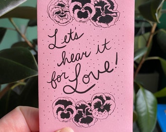 let's hear it for love! illustrated mini zine