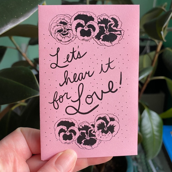 let's hear it for love! illustrated mini zine