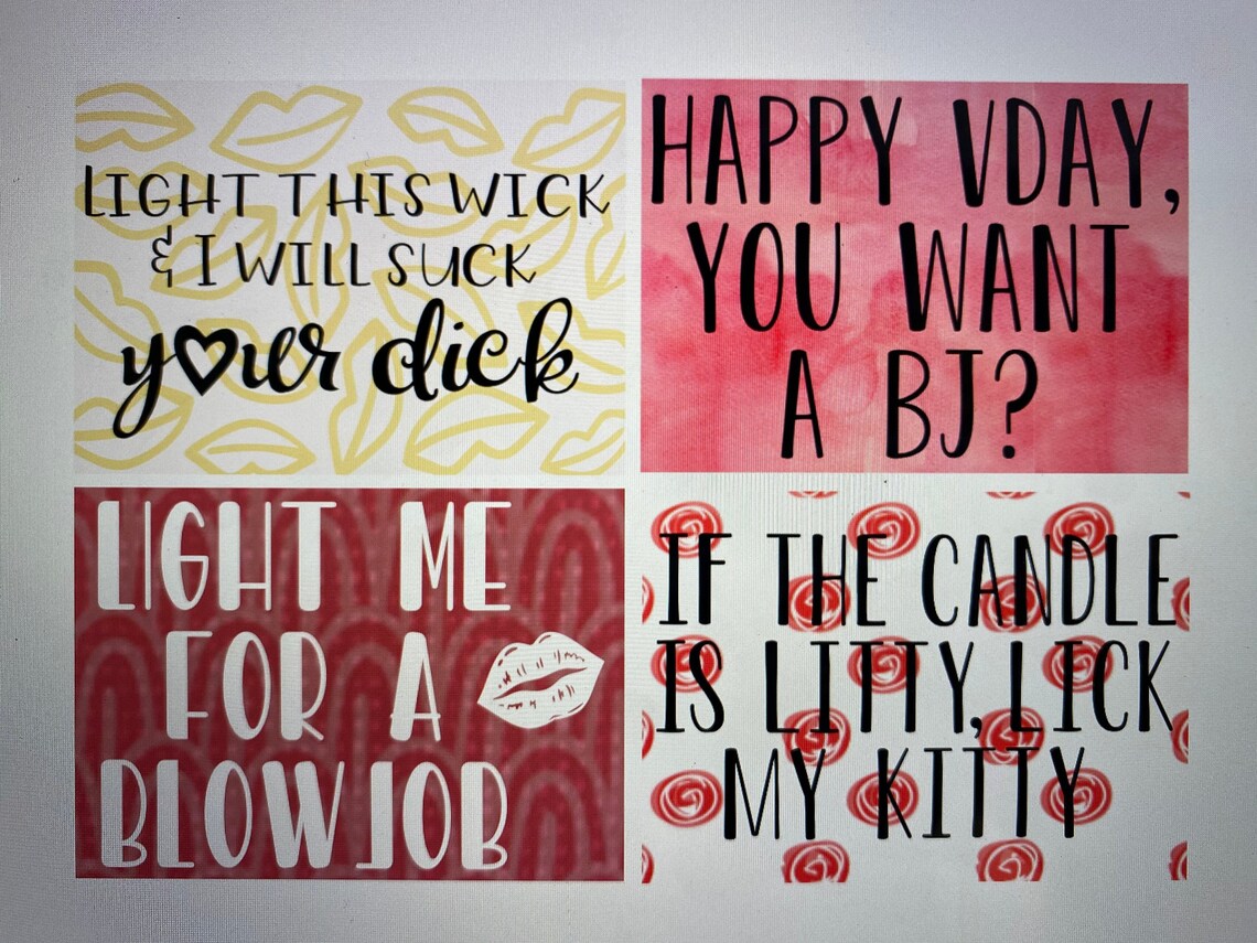 Funny valentines day candle label set candle label set Etsy
