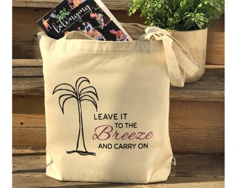 Carry on! Positive Eco Tote, Organic Cotton, Eco Friendly, Farmers Market Bag, Natural Tote, Plastic Free, Gifts for Her, Reusable  Tote