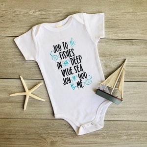 SALE Joy to the Fishes Earth Day Baby, Organic Cotton Bodysuit, Gender Neutral Baby, Infant One Piece Inspirational Baby, Cute Baby Gift image 5
