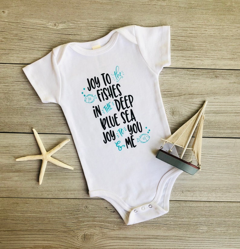 SALE Joy to the Fishes Earth Day Baby, Organic Cotton Bodysuit, Gender Neutral Baby, Infant One Piece Inspirational Baby, Cute Baby Gift image 5