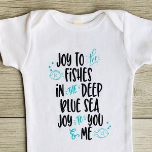 SALE Joy to the Fishes Earth Day Baby, Organic Cotton Bodysuit, Gender Neutral Baby, Infant One Piece Inspirational Baby, Cute Baby Gift image 4