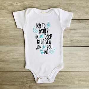 SALE Joy to the Fishes Earth Day Baby, Organic Cotton Bodysuit, Gender Neutral Baby, Infant One Piece Inspirational Baby, Cute Baby Gift image 6