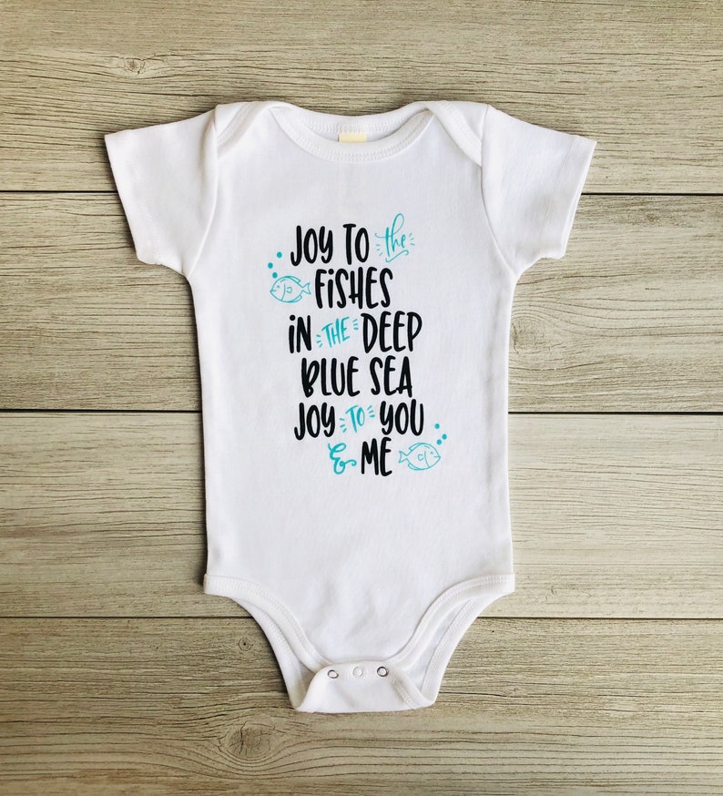 SALE Joy to the Fishes Earth Day Baby, Organic Cotton Bodysuit, Gender Neutral Baby, Infant One Piece Inspirational Baby, Cute Baby Gift image 6