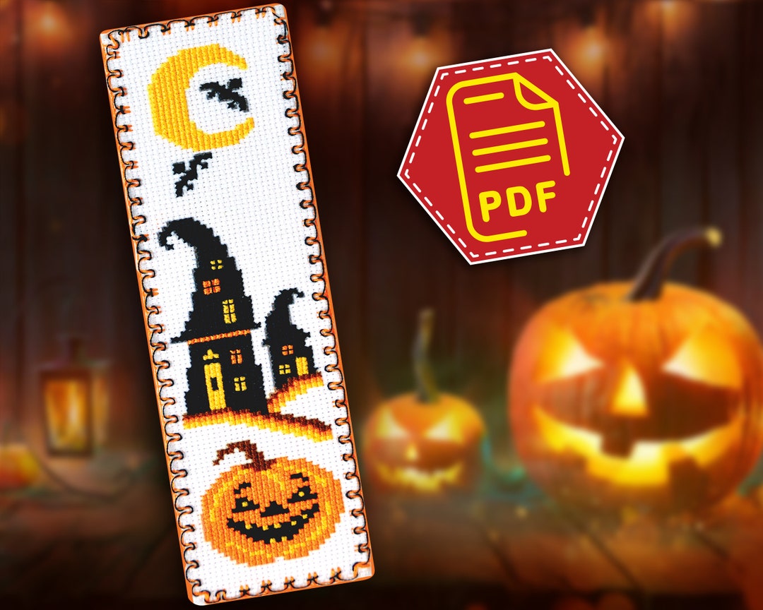 Halloween Pumpkin Cross Stitch PDF Pattern 'jack-o'-lantern' Holiday ...