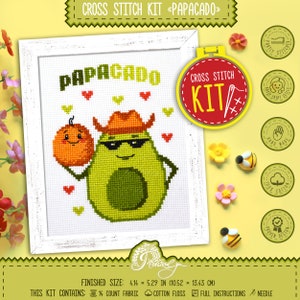 Kit punto croce per principianti Polline Fiori - Kit da ricamo