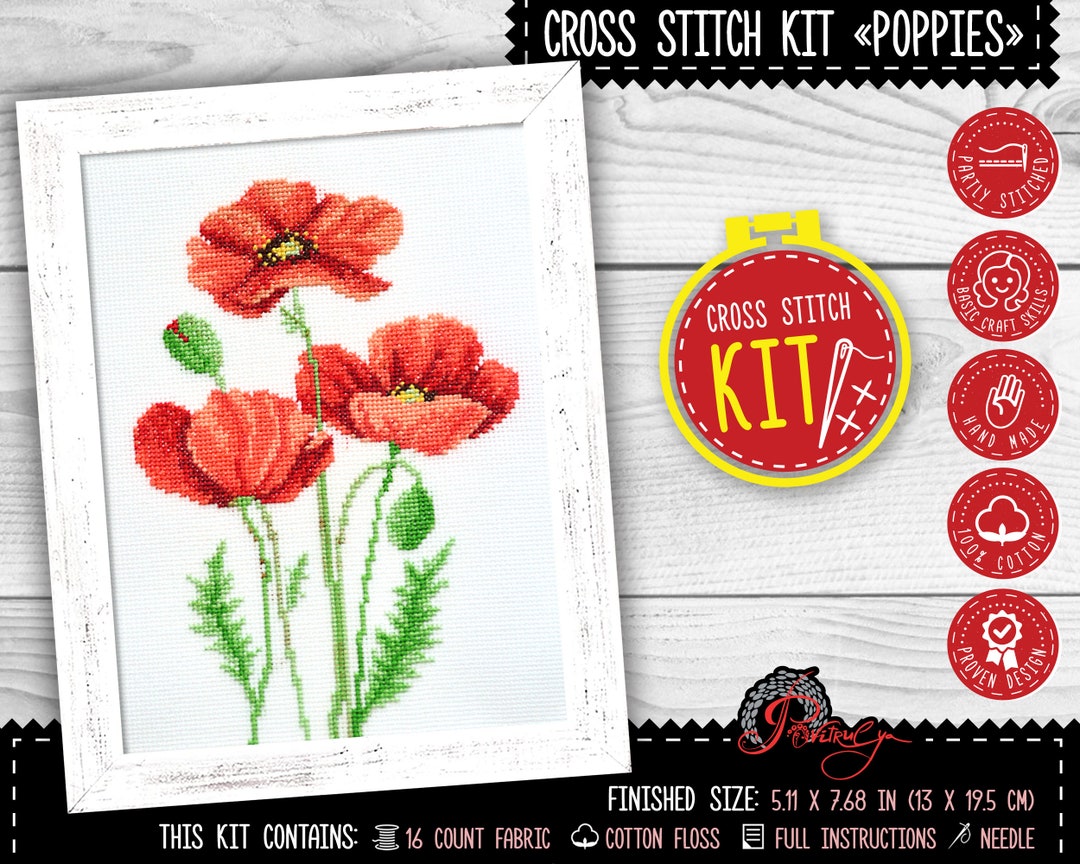 VERVACO Kit Cuscino Punto Croce Motivi Invernali: Set Per Ricamo Principianti 40x40 Cm, Gobelin DIY - 4