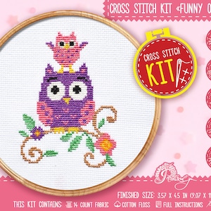 Kid Stitch Mini Counted Cross Stitch Kit - Flower Power