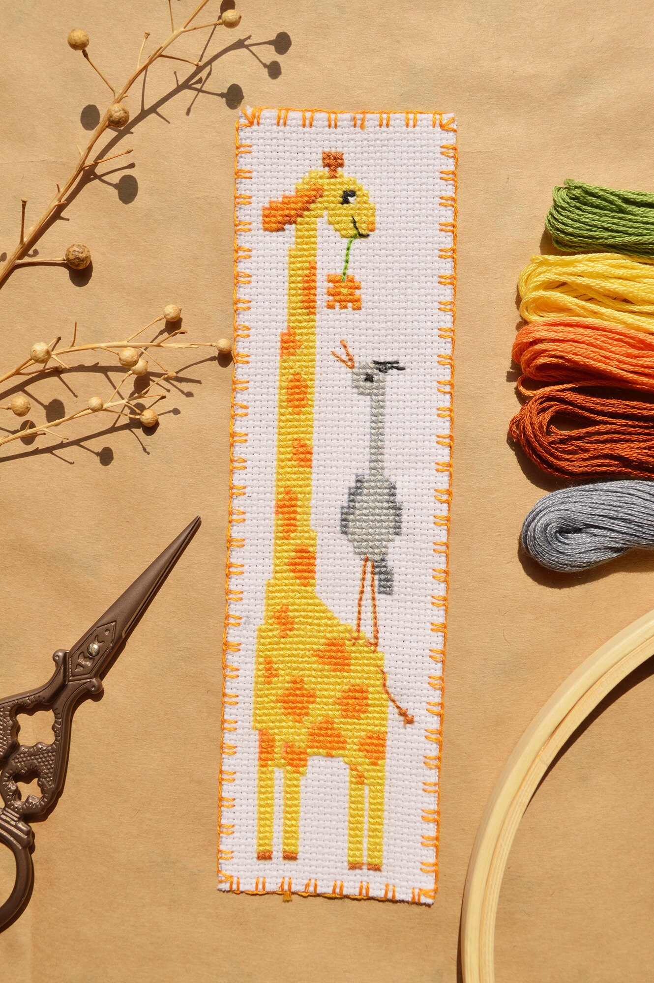 Giraffe Cross Stitch Pattern PDF for Bookmark Download Etsy