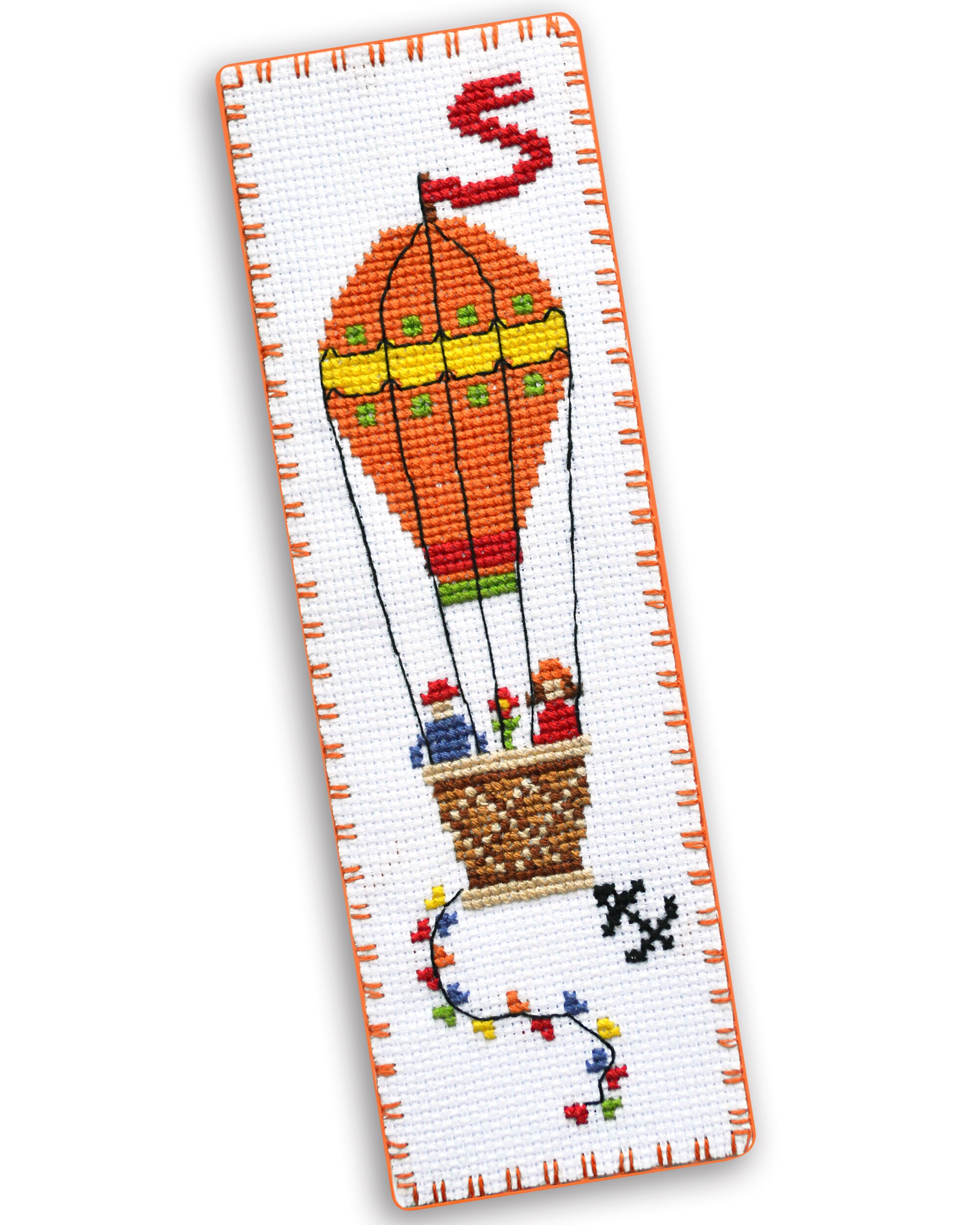 Hot Air Balloon Cross Stitch Bookmark Kit, Travel Embroidery Kit With  Counted Pattern, DIY Handcrafted Kit, Back to School Gift for Kids 