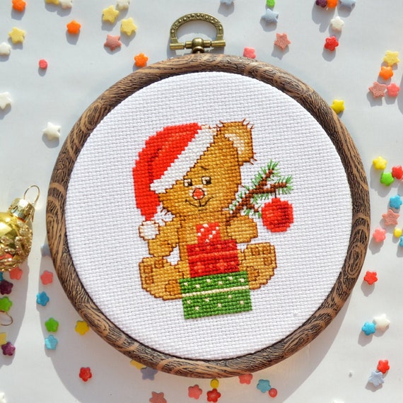 teddy bear cross stitch