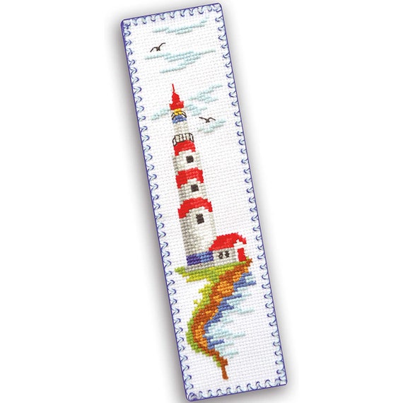 Kit Punto Croce Contato Povitrulya – Segnalibro Acchiappasogni – 16pt Aida Bianca – Fili E Ago Inclusi - 5
