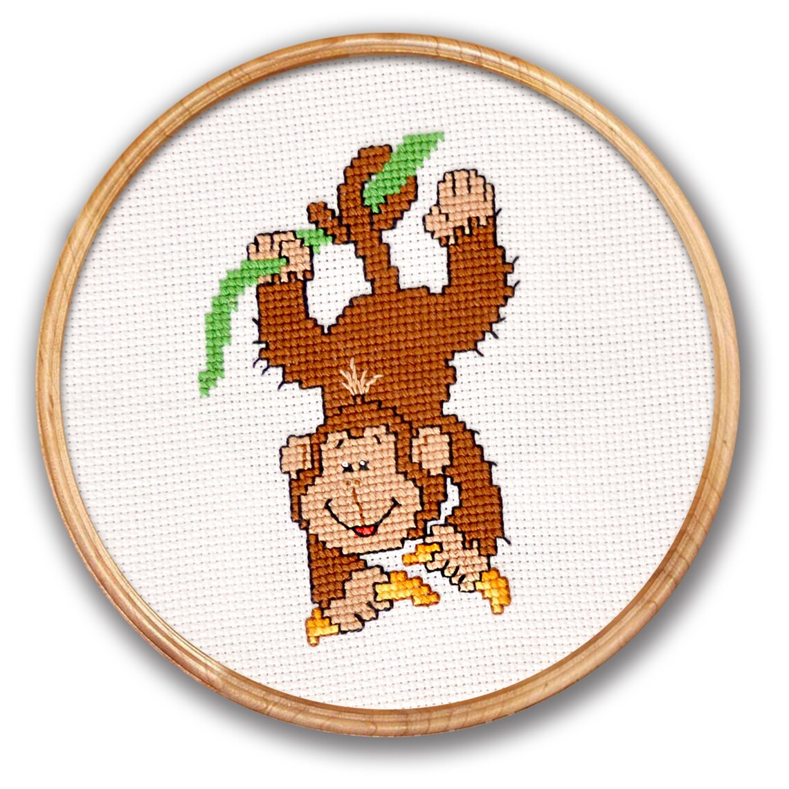 Counted cross stitch kit for beginners Monkey Animal Etsy