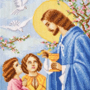 First Holy Communion Cross Stitch Pattern PDF, Eucharistic Adoration ...
