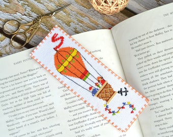 Hot Air Balloon Cross Stitch Bookmark Kit, Travel Embroidery Kit With  Counted Pattern, DIY Handcrafted Kit, Back to School Gift for Kids 