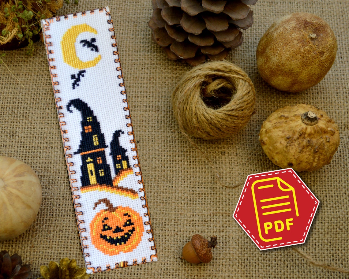 Halloween Pumpkin Cross Stitch PDF Pattern 'jack-o'-lantern' Holiday ...