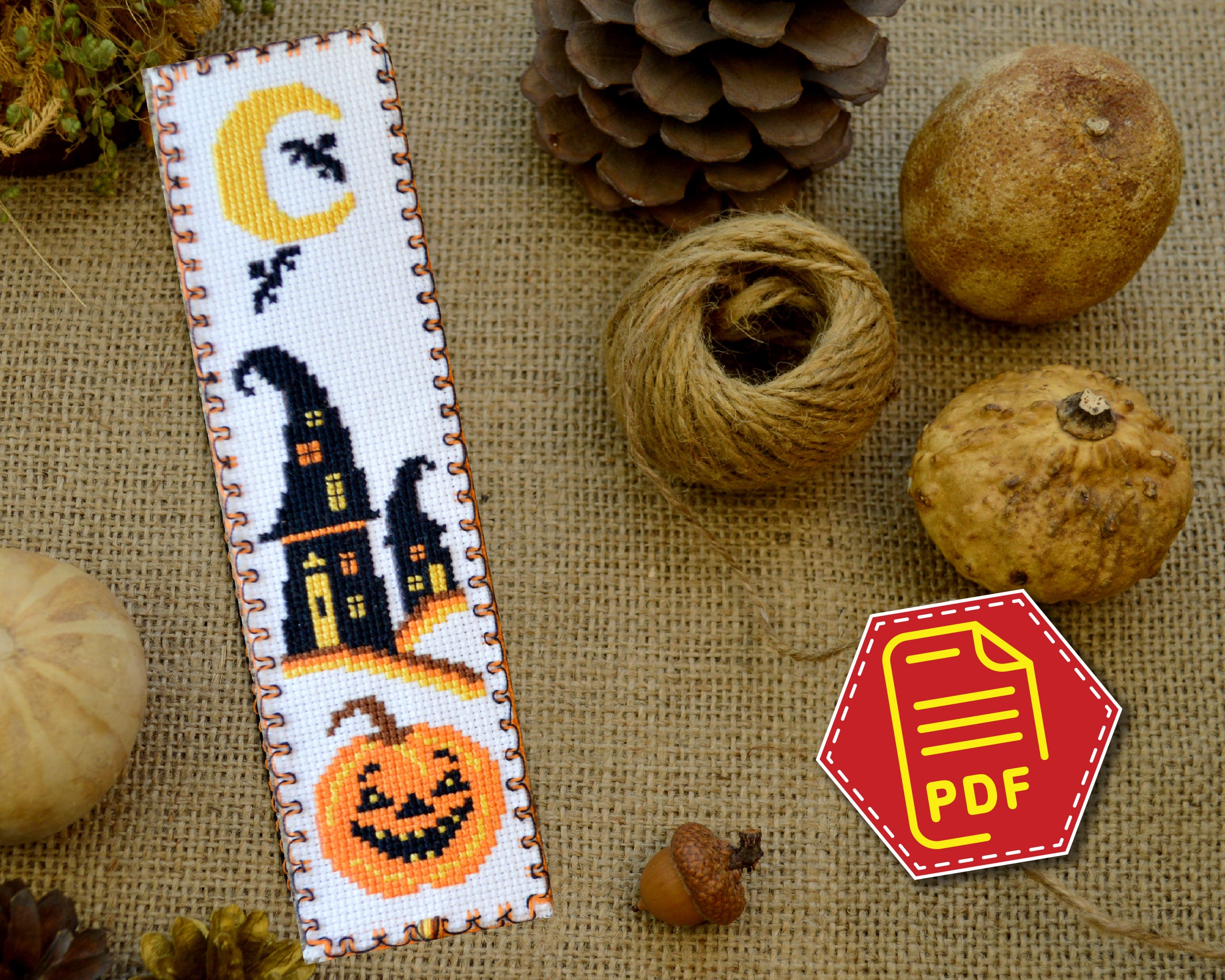 Halloween Pumpkin Cross Stitch PDF Pattern 'jack-o'-lantern' Holiday ...