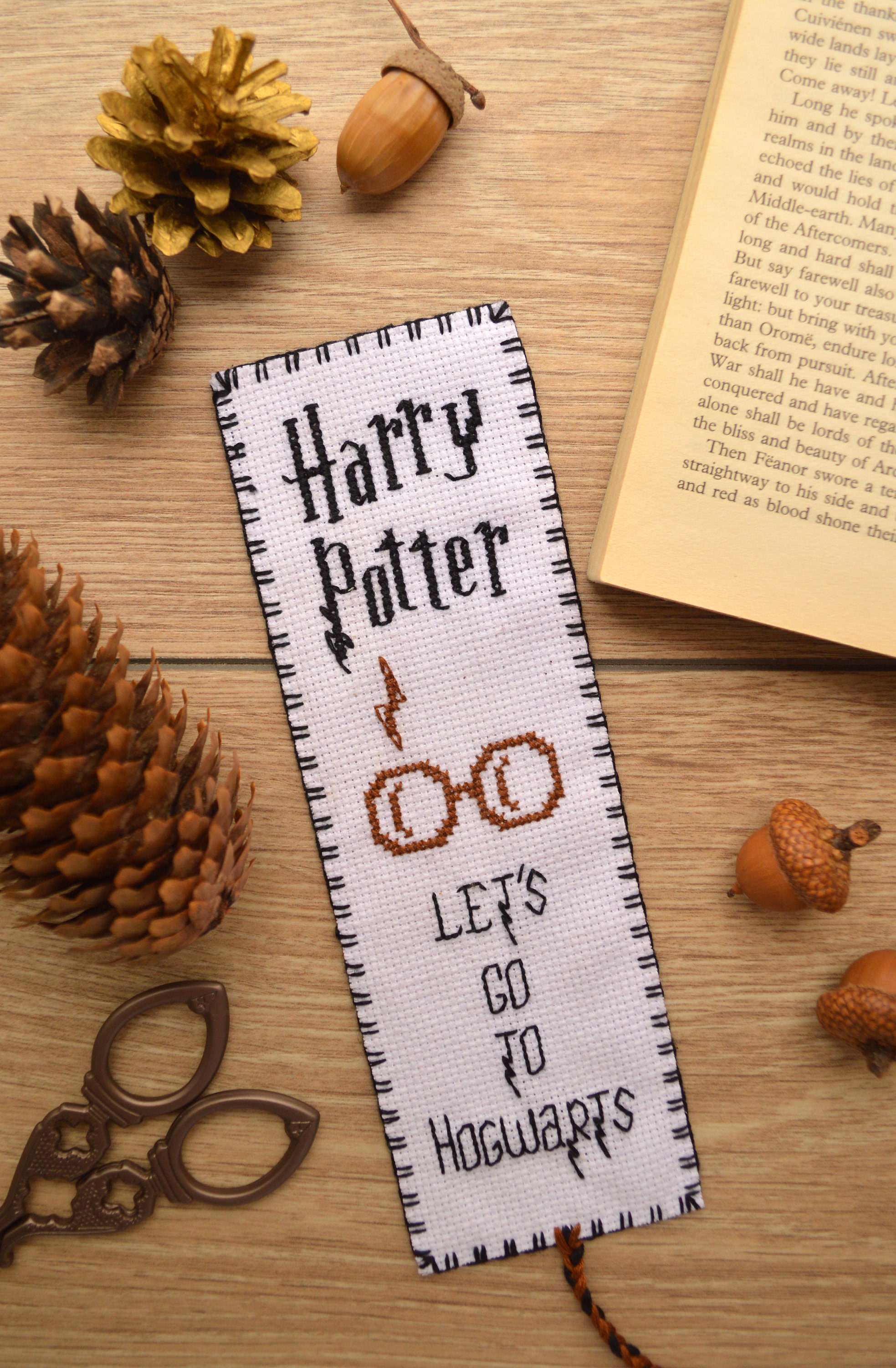 Harry Potter Cross stitch bookmark pattern Let's go | Etsy