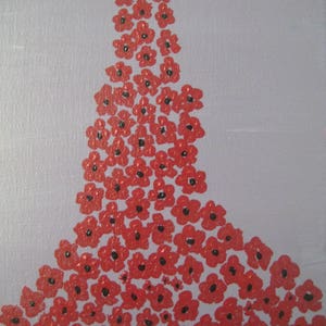 Acrylic Painting- Original- 10&quot; x 8&quot; - Pouring Poppies