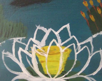 Acryl Malerei - erleuchtet Original - 8 "x 10" - klar