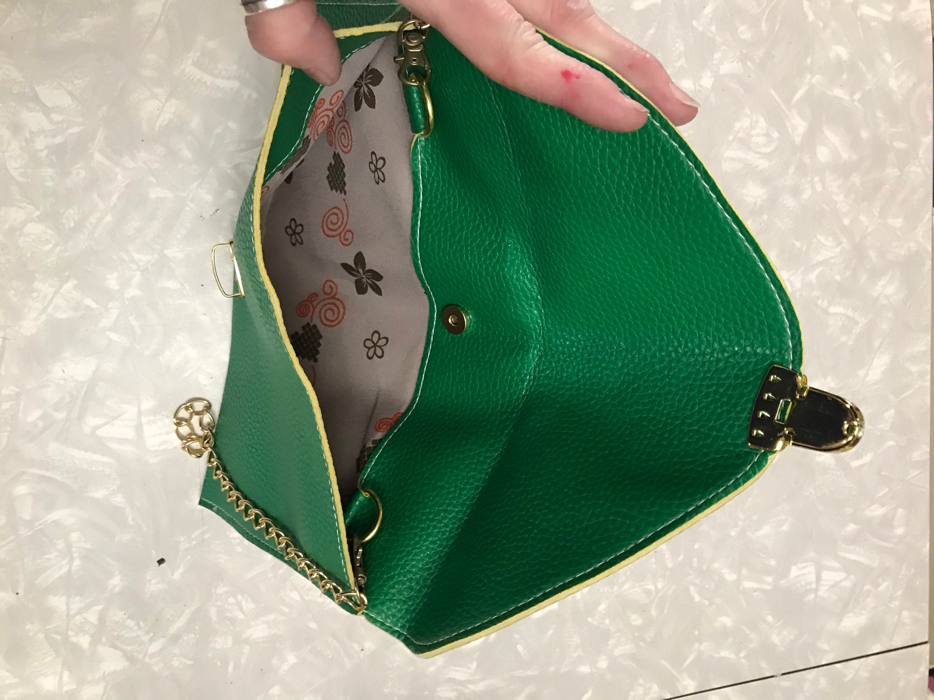 Bright Green Leather Cross Body Purse Etsy UK