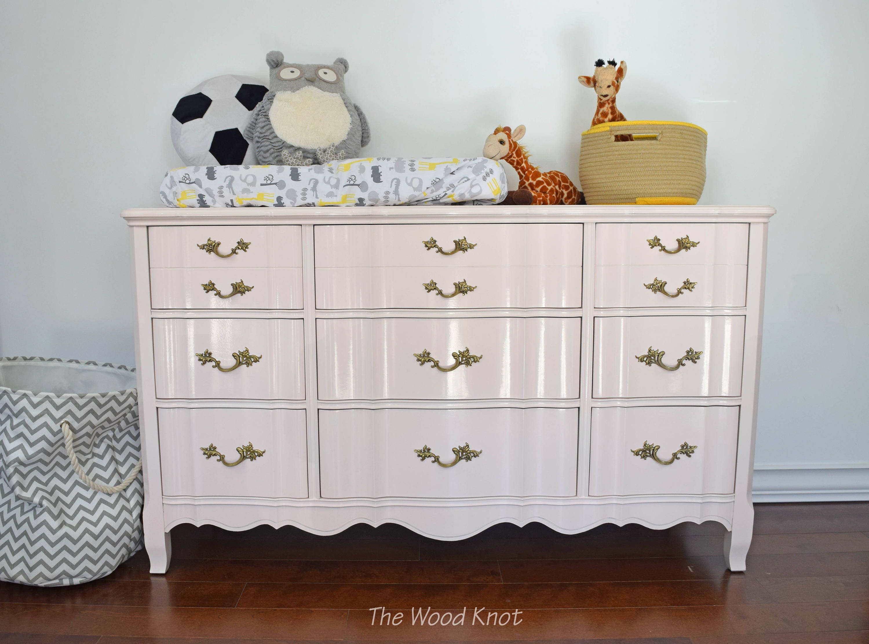 Antique Dresser Refinished In Gloss Lacquer Pink Dresser Etsy