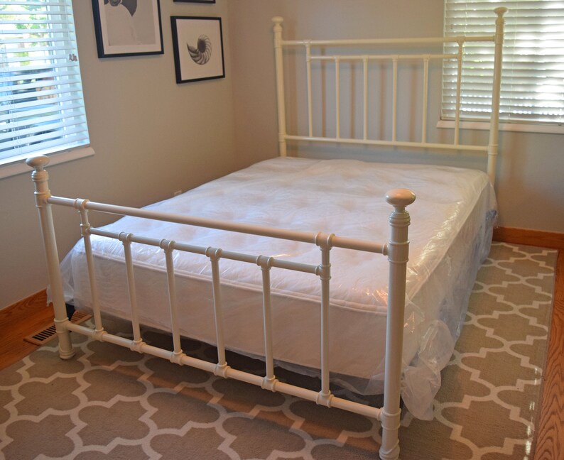 Sold Blake Iron Bed By Wesley Allen Beige Queen Image 0