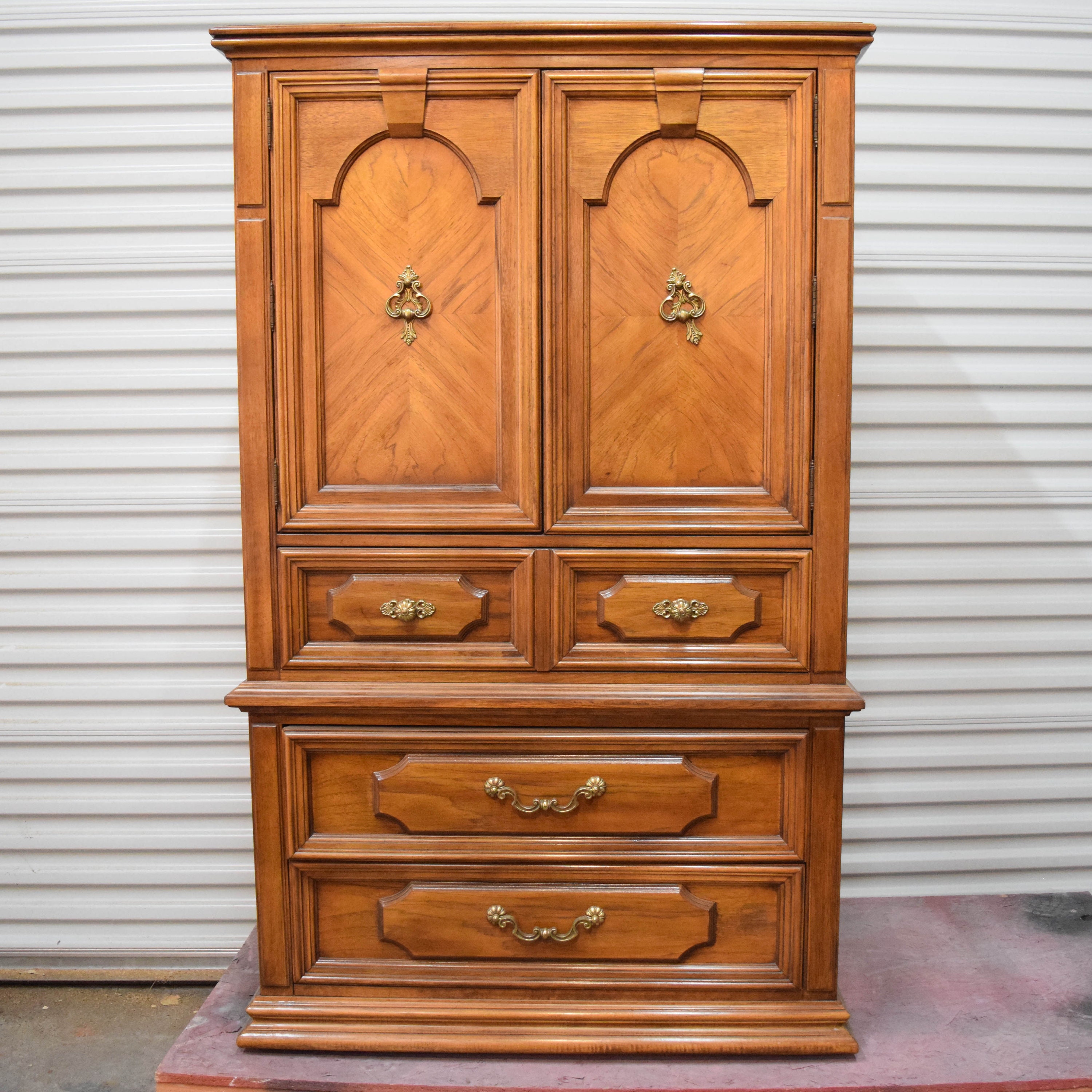 Thomasville Highboy Dresser Tall Cabinet In Original Etsy