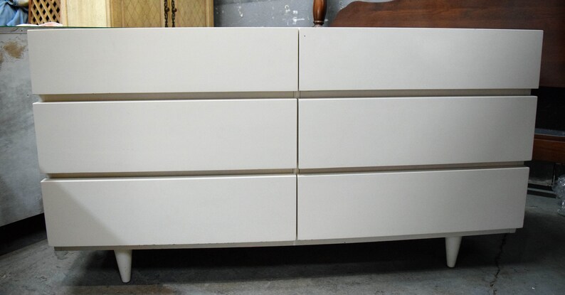 Of Martinsville White Lacquer Dresser Original Condition Etsy