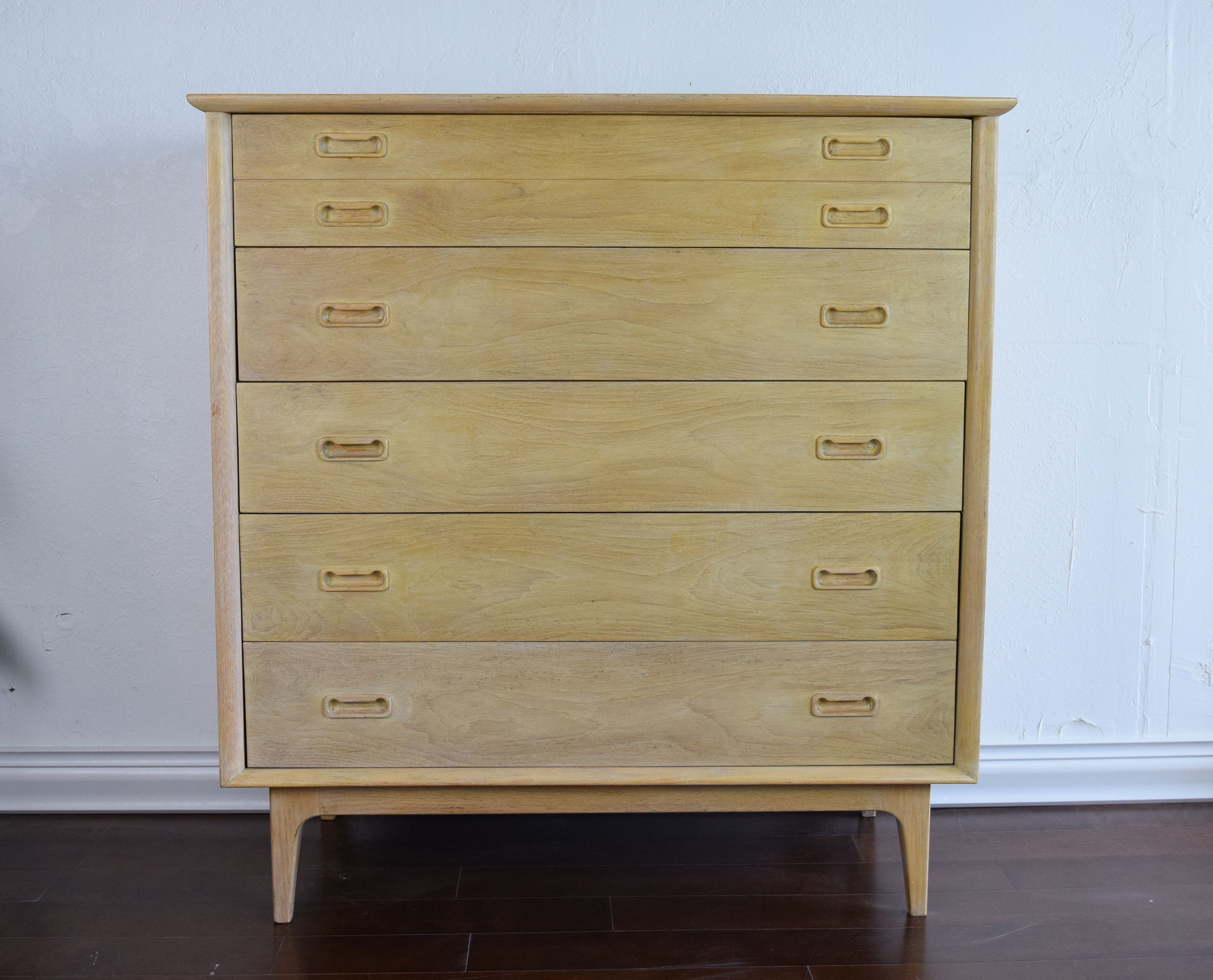 Mid Century Modern Off White Highboy Dresser Tall Boy Dresser Etsy