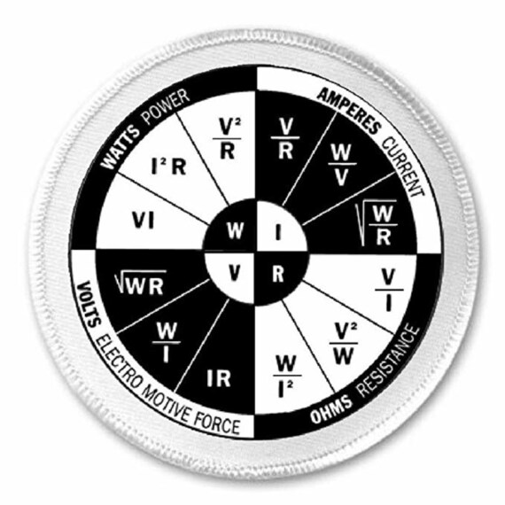 Ohm S Law 3 Circle Sew Iron On Patch Etsy