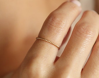 LOANA RING - Twisted Ring, Delicate Rope Ring, Stackable Rings, Stacker Ring, Skinny Ring, Friendship Ring, Classic Ring, Perfect Ring