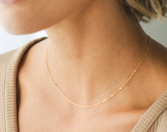 ALEX Necklace • Delicate Chain • Layering Necklace, Choker Necklace, Simple Chain Necklace, Wedding Gift, Dainty Chain Necklace, Thin Chain