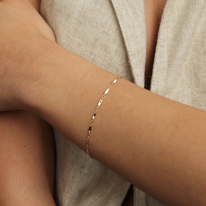 LINA BRACELET -Dainty bracelet, Chain bracelet, Bar chain, dainty bracelet, Silver bracelet, Wedding Gift, Simple gold chain, Minimalist