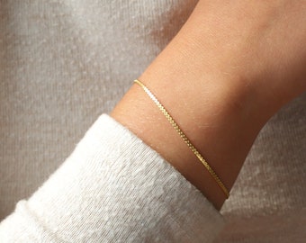Pulsera MIMI: Pulsera serpentina, pulsera de cadena delicada, pulsera de capas, pulsera de cadena simple, pulsera llamativa