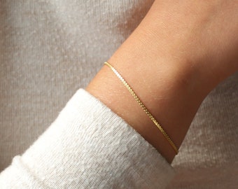 MIMI Bracelet - Serpentine Bracelet, Dainty Chain Bracelet, Delicate Chain, Layering Bracelet, Simple Chain Bracelet, Statement Bracelet