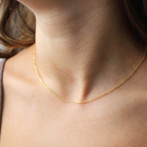 LULU Necklace, Simple Chain Necklace, Layered Necklace, Wrap Necklace, Dainty Necklace, Delicate Necklace, Gold, Silver, Rose