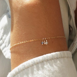 BIRTHSTONE BRACELET - Beaded Bracelet, Simple Dainty Bracelet, Minimalist Bracelet, Custom Gemstone Bracelet, Multiple Birthstone Bracelet