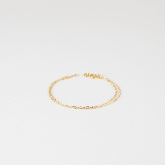 AVERY BRACELET - Layering Chain, Simple Layered Bracelets, Delicate Chains, Dainty Bracelets, Bridesmaid Gifts, Everyday Bracelets