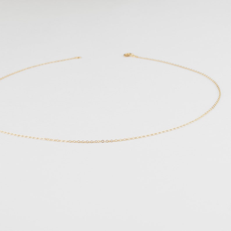 ALEX Necklace Delicate Chain Layering Necklace, Choker Necklace, Simple Chain Necklace, Wedding Gift, Dainty Chain Necklace, Thin Chain image 3